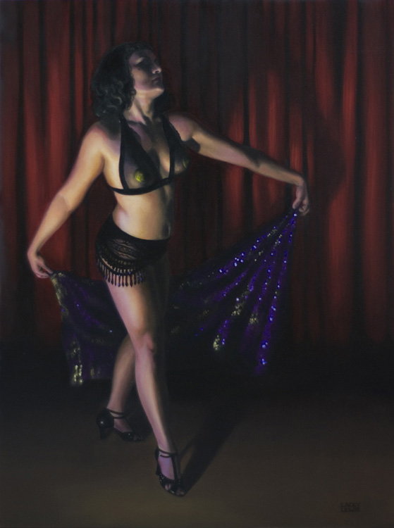 Burlesque Oil Painting